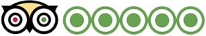 trip advisor logo showing 5 green circles